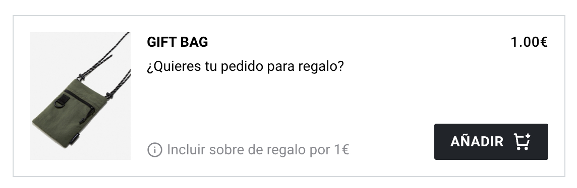 Widget en carrito